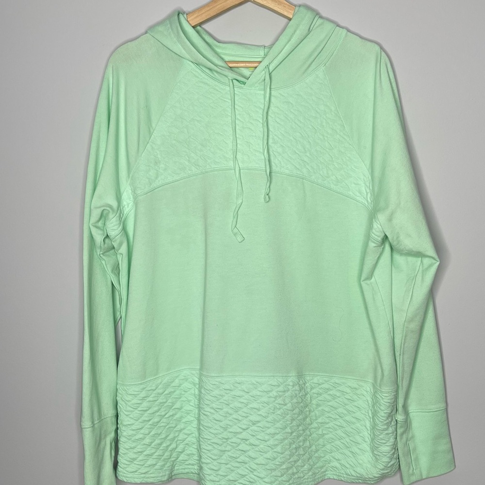 Ladies Tek Gear pastel green oversized hoodie sweatshirt X-Large‎